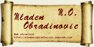 Mladen Obradinović vizit kartica